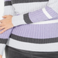 Karen Scott Suéter Listrado Feminino Gola Redonda Roxo Tamanho XS