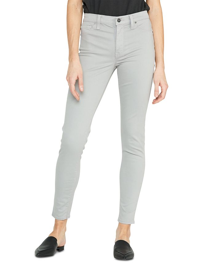 Calça jeans Hudson Nico Mid Rise Super Skinny Stretch, cinza, tamanho 26, feminina