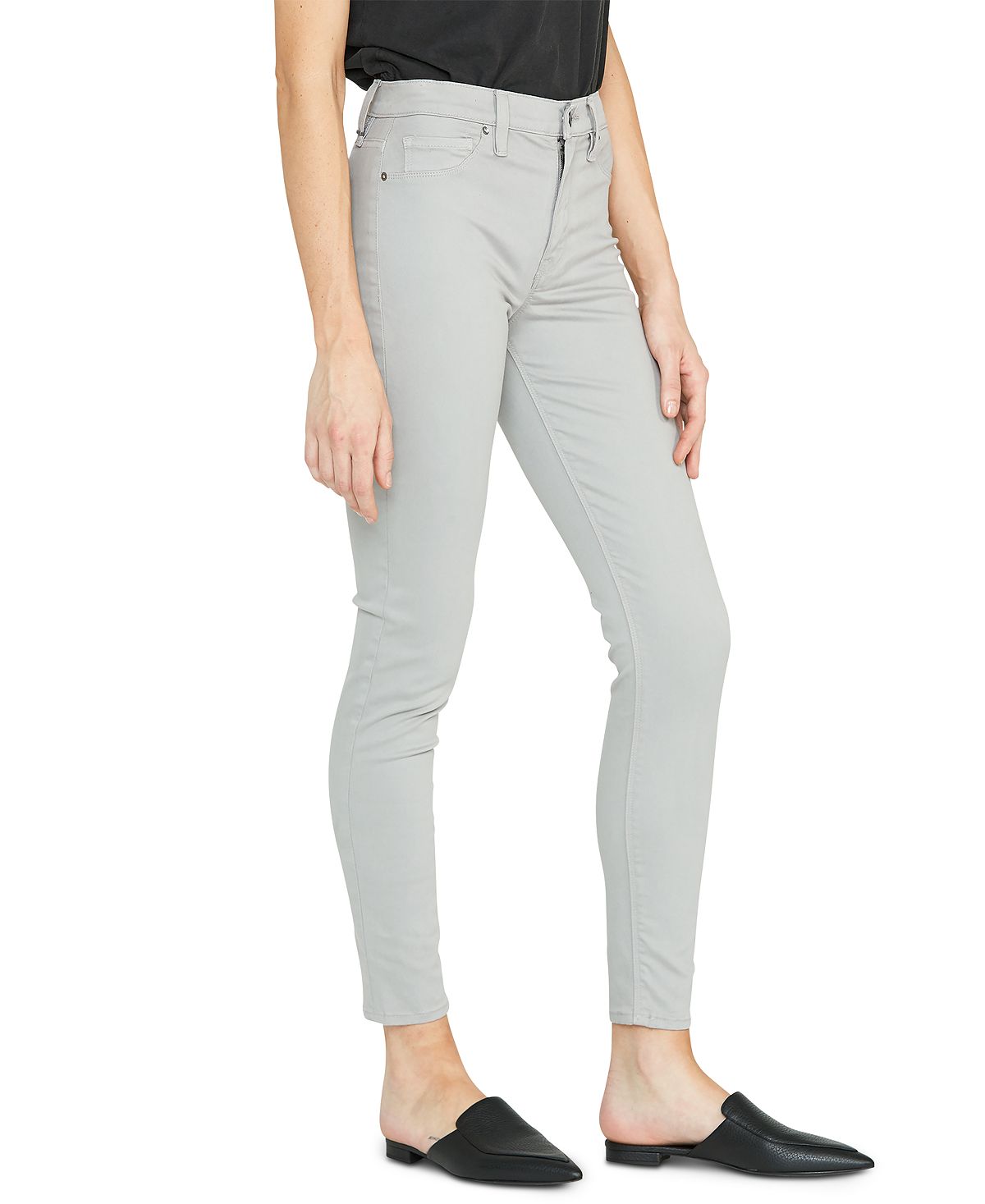 Calça jeans Hudson Nico Mid Rise Super Skinny Stretch, cinza, tamanho 26, feminina