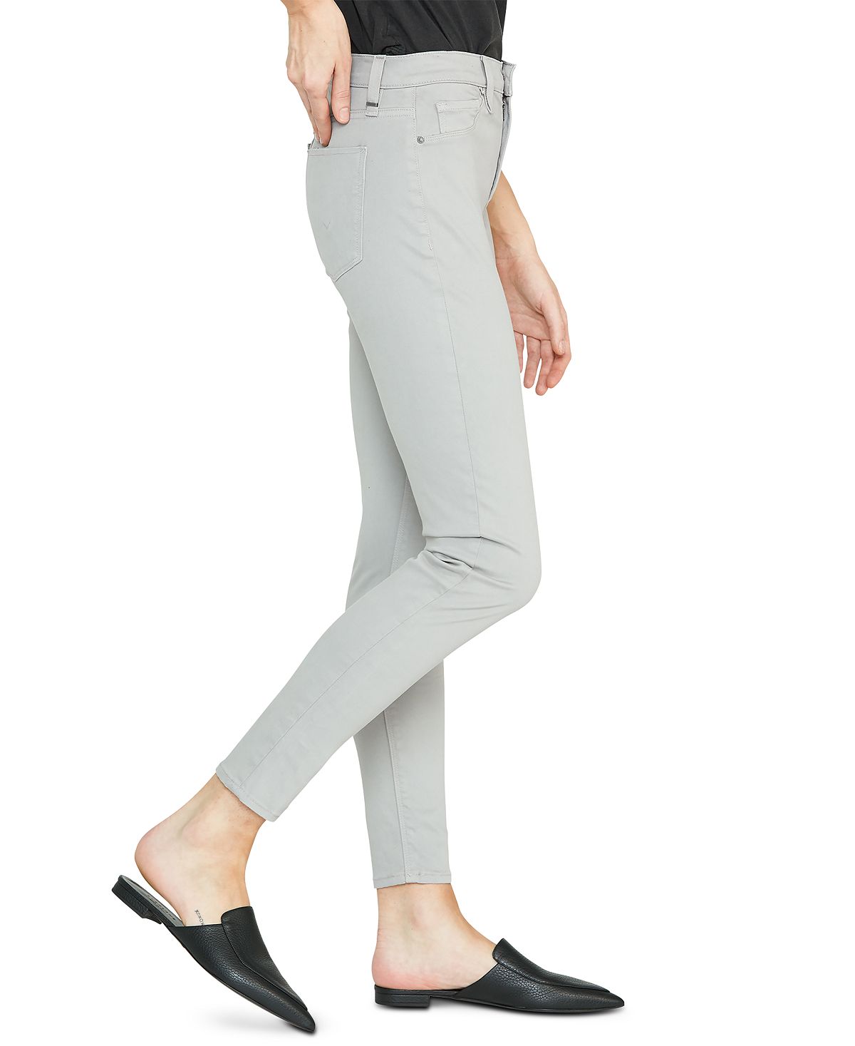 Calça jeans Hudson Nico Mid Rise Super Skinny Stretch, cinza, tamanho 26, feminina