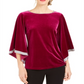 Blusa de veludo com strass feminina MSK rosa tamanho extragrande