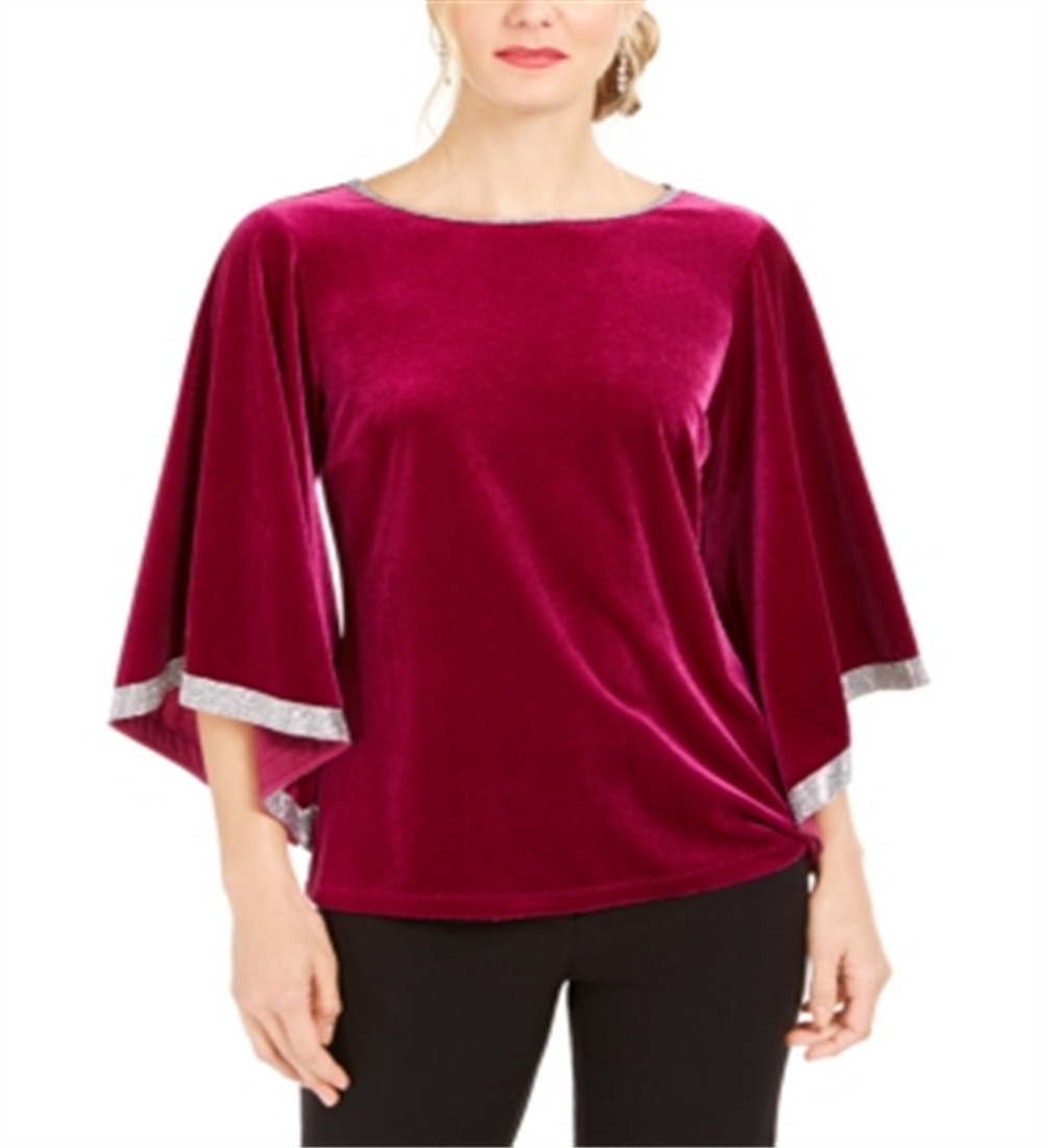 Blusa de veludo com strass feminina MSK rosa tamanho extragrande