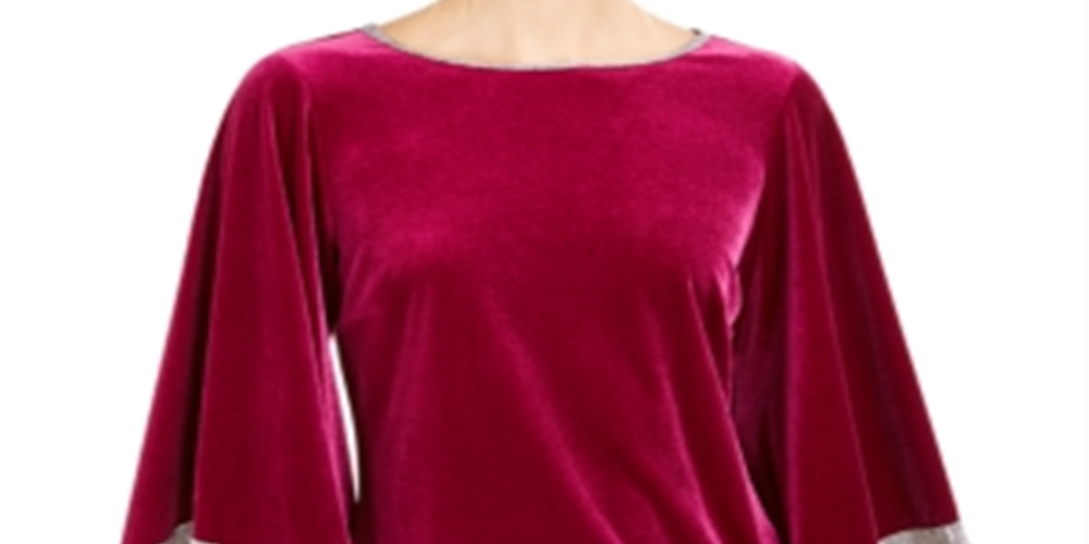Blusa de veludo com strass feminina MSK rosa tamanho extragrande