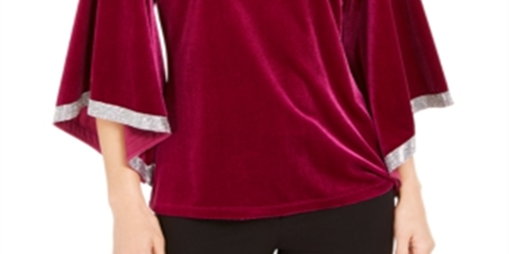 Blusa de veludo com strass feminina MSK rosa tamanho extragrande