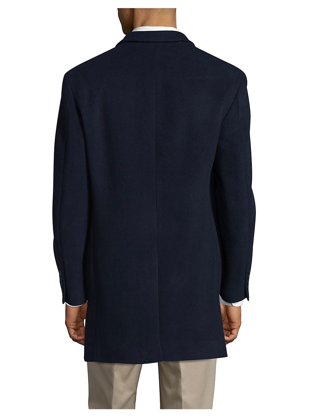 Sobretudo Calvin Klein Masculino Prosper X Fit Lã Azul Tamanho 46
