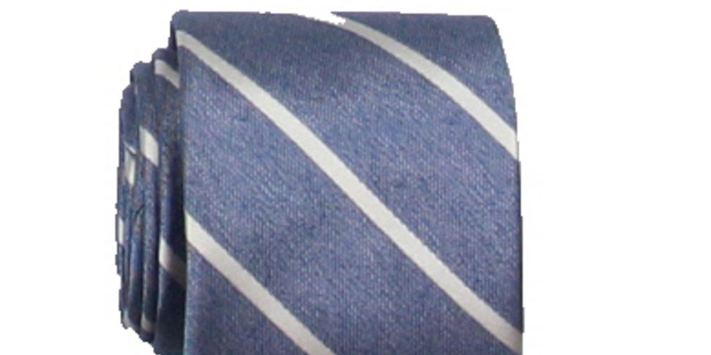 Gravata listrada masculina Nautica Delaney cinza tamanho regular