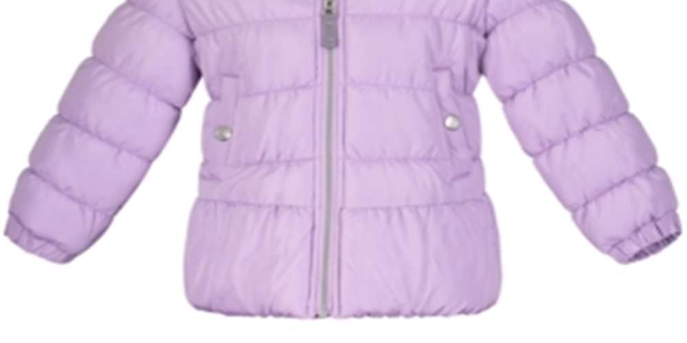 Jaqueta acolchoada com capuz e acabamento em pele sintética Weathertamer para meninas, roxa, tamanho 5/6