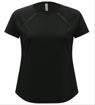 Ideology Women's Textured Mesh TrimTop Black- Size S