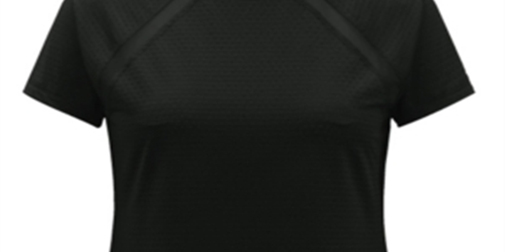 Top de malha texturizada feminino Ideology, preto, tamanho P