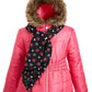 Jaqueta com capuz e cachecol para meninas S Rothschild &amp; Co, rosa, tamanho 5/6