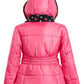 Jaqueta com capuz e cachecol para meninas S Rothschild &amp; Co, rosa, tamanho 5/6