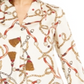 Top plissado estampado feminino Bar III marrom tamanho XX-S