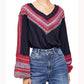 Suéter térmico feminino Copenhagen da Free People, azul, tamanho médio