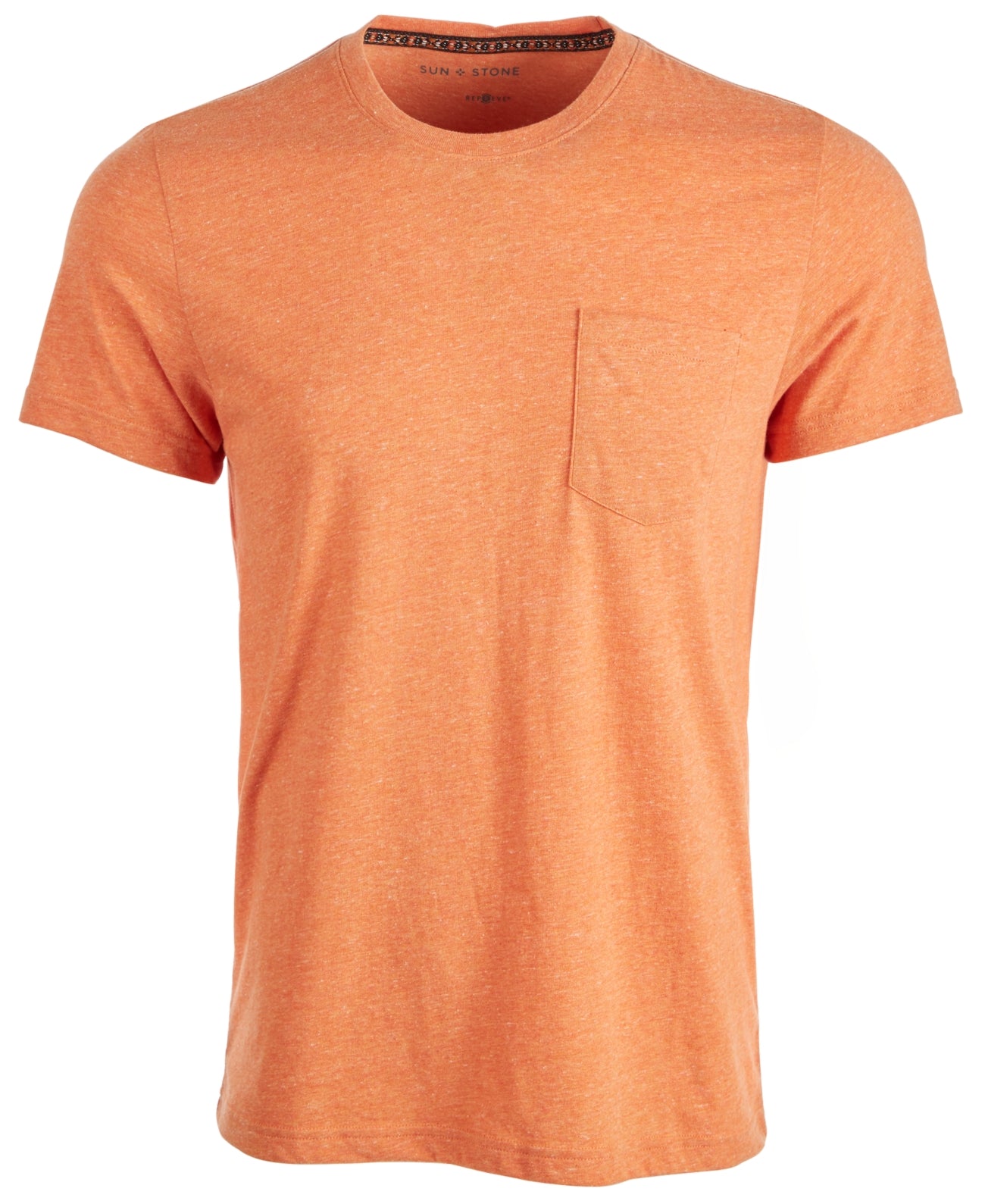Camiseta masculina Dakota Pocket de manga curta e gola redonda Sun + Stone, laranja, tamanho GG
