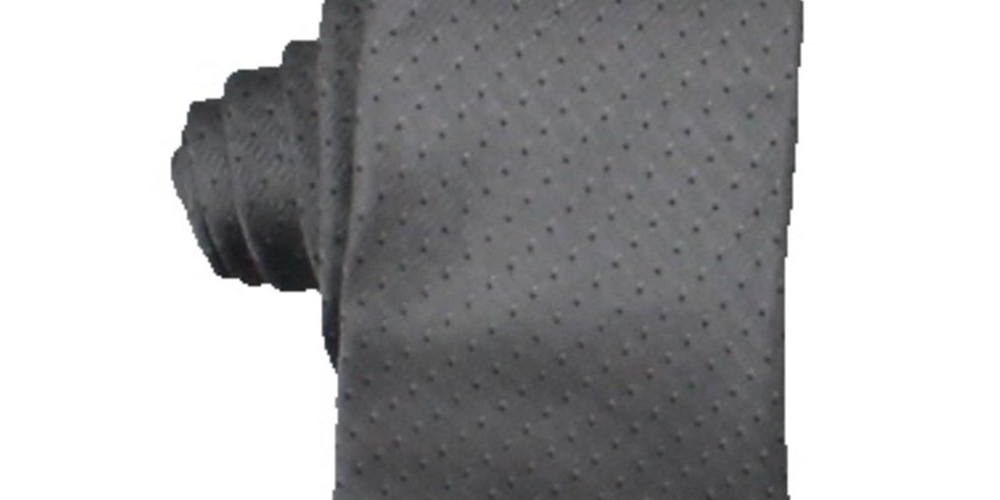 Gravata profissional de seda Cicero masculina Alfani, cinza, tamanho regular