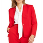 Calvin Klein Blazer Feminino de Botão Único Vermelho Tamanho 2