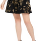 Vestido feminino Vince Camuto com estampa metálica, justo e evasê, preto/dourado, tamanho 0