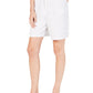 Shorts femininos Karen Scott Comfort com cordão, branco, tamanho GG