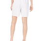 Shorts femininos Karen Scott Comfort com cordão, branco, tamanho GG