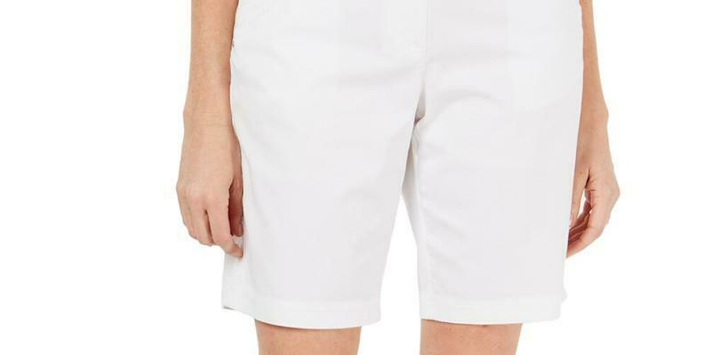 Shorts Curvados Karen Scott Feminino Branco Tamanho 16