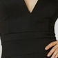 Vestido curto com alças finas e decote em V, estilo sundae, preto, tamanho grande, para mulheres