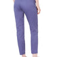 Calça chino elástica feminina Maison Jules com frente lisa e tornozelo, azul, tamanho 12