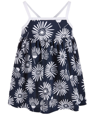 Vestido de verão estampado para meninas First Impressions, azul, tamanho 3-6 meses