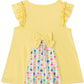 Conjunto de túnica e leggings com 2 peças de flores surpresa para meninas da Kids Headquarters, amarelo, tamanho 6