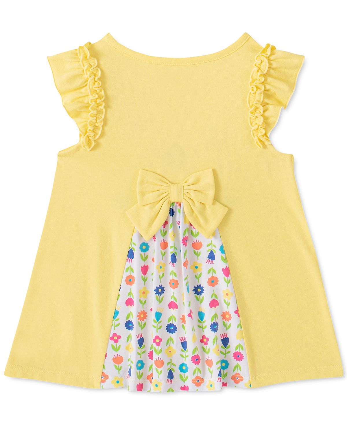 Conjunto de túnica e leggings com 2 peças de flores surpresa para meninas da Kids Headquarters, amarelo, tamanho 6