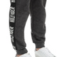 Calça de moletom Tommy Hilfiger infantil Shango com listras laterais em lã cinza, tamanho 3T