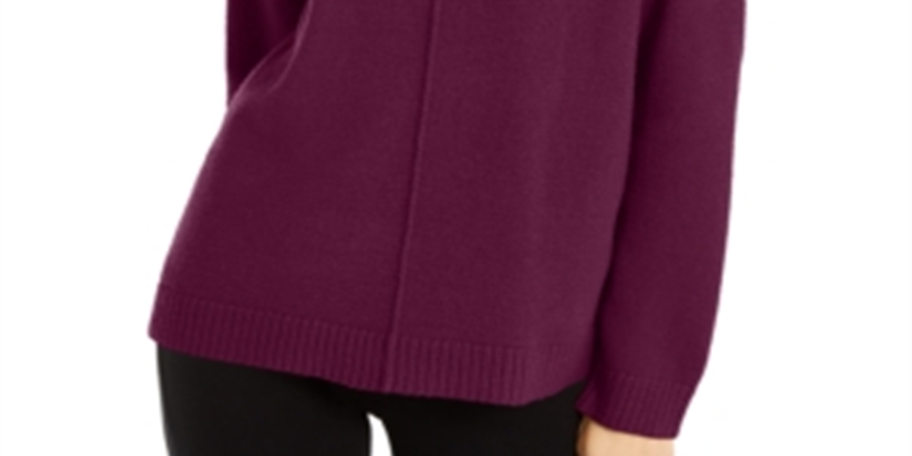 Alfani Malbec Gola Alta SeaSweaters Feminino Vermelho Tamanho Médio