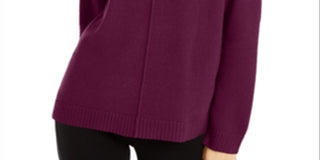 Alfani Malbec Gola Alta SeaSweaters Feminino Vermelho Tamanho Médio