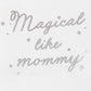 Body 'Magical Like Mommy' da Carter's Girl e leggings tutu listradas em água, tamanho 18MOS, branco