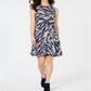 Vestido feminino estampado estilo &amp; co, preto, tamanho pequeno P