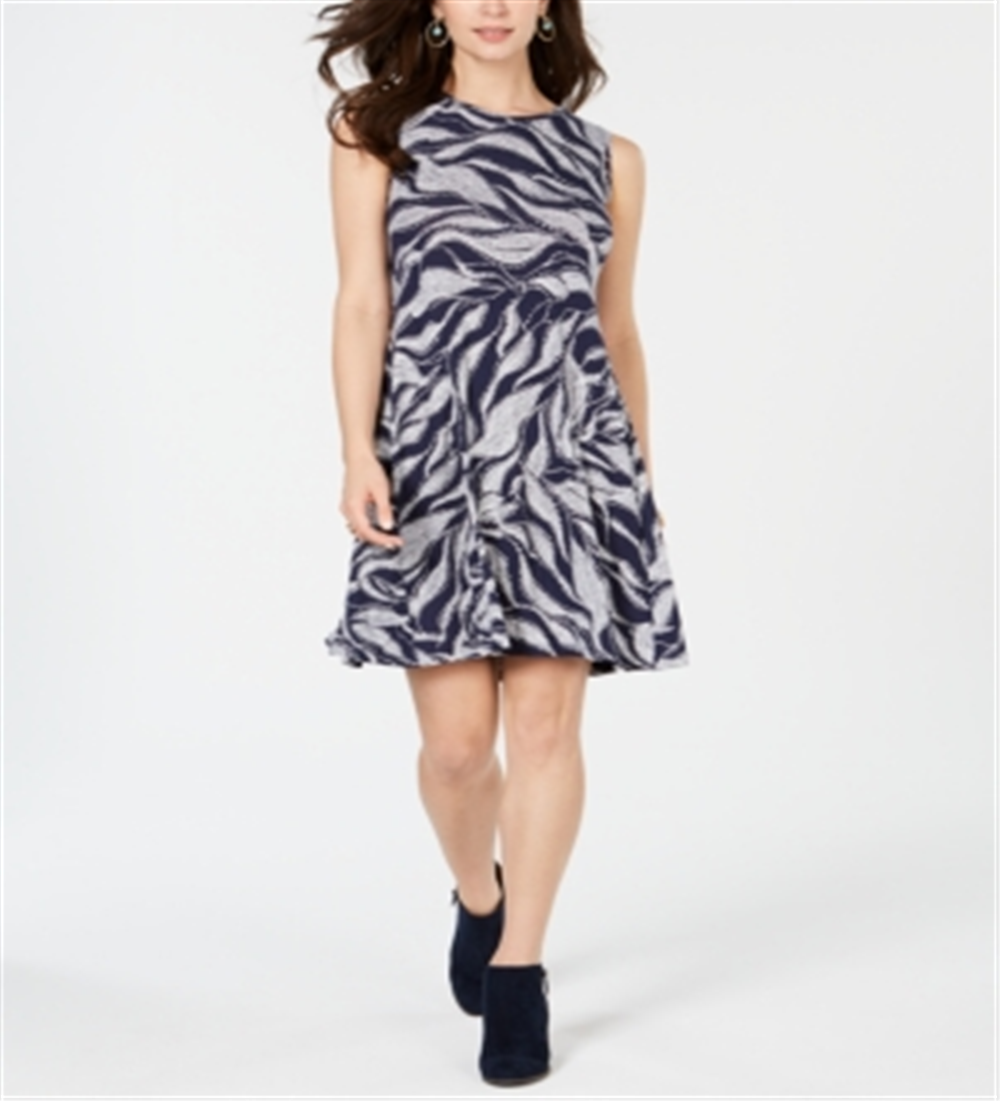 Vestido feminino estampado estilo &amp; co, preto, tamanho pequeno P