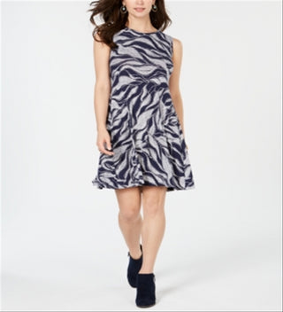 Vestido feminino estampado estilo &amp; co, preto, tamanho pequeno P