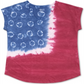 Camiseta feminina tingida com bandeira americana, estilo &amp; co, roxa, tamanho pequeno