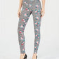 Leggings femininas modeladoras florais da INC International Concepts, pretas e brancas, tamanho X-S