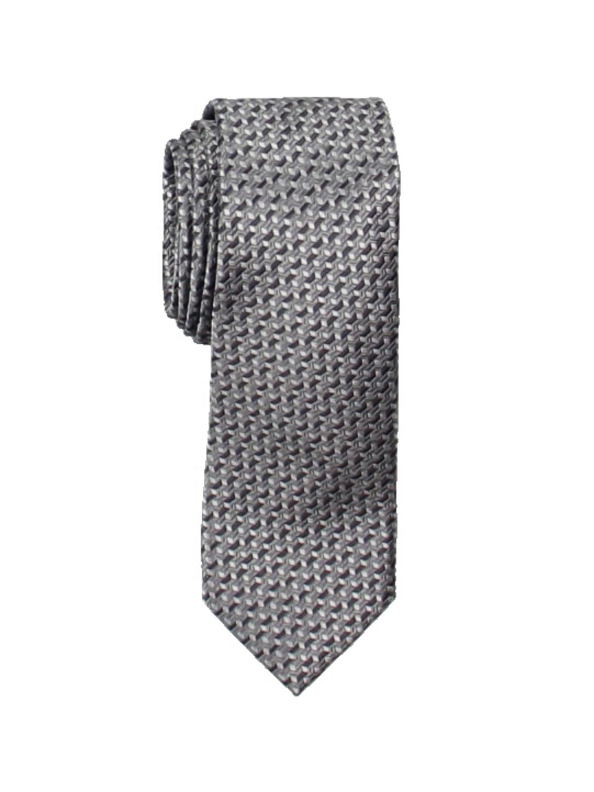 Gravata Slim Masculina Alfani Cinza Tamanho Regular
