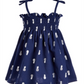 Vestido de verão estampado para meninas First Impressions, azul, tamanho 0 a 3 meses