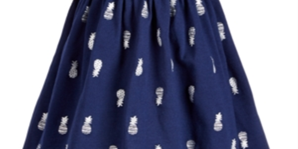 Vestido de verão estampado para meninas First Impressions, azul, tamanho 0 a 3 meses