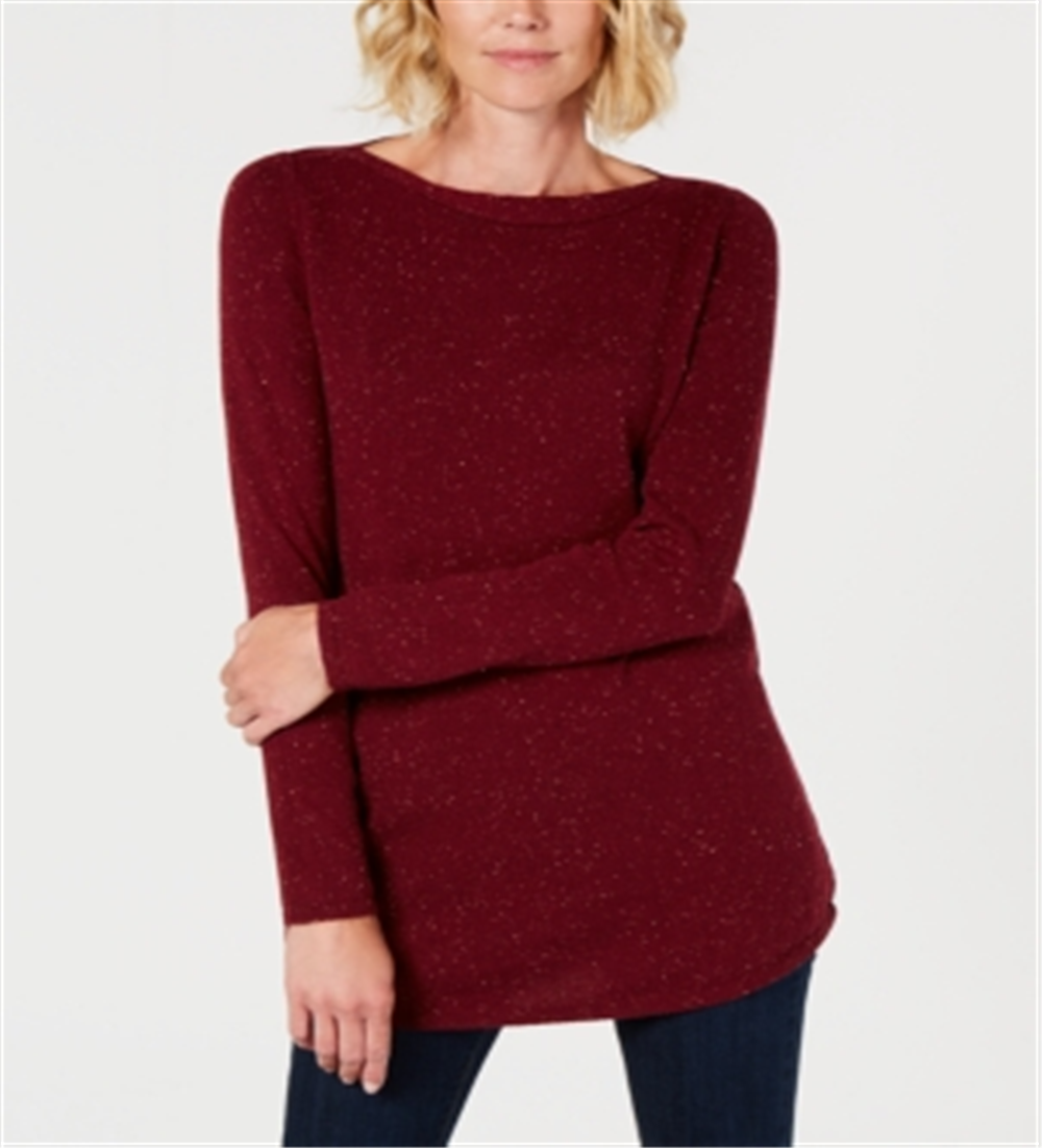 Karen Scott Suéter Túnica Curvo Feminino Vermelho Tamanho Pequeno M