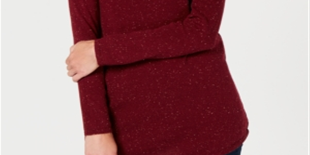 Karen Scott Suéter Túnica Curvo Feminino Vermelho Tamanho Pequeno M