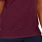 Karen Scott Blusa feminina de algodão com decote redondo e bainha com botões, vermelha, tamanho G