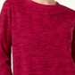 Karen Scott Sport Space Dye Microfleece Top Feminino Roxo Tamanho XS