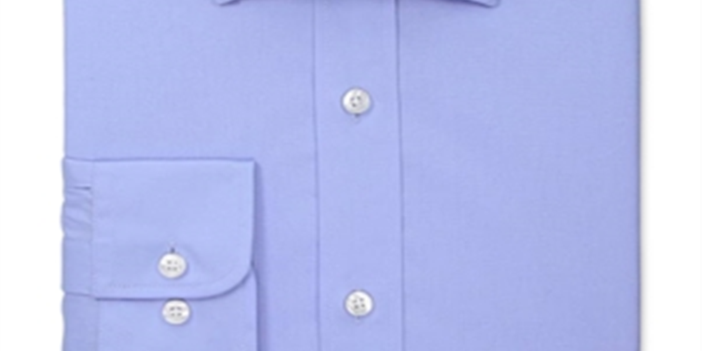 Camisa masculina de algodão com botões Nautica, azul, tamanho 34x35