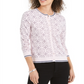 Cardigan feminino com estampa geométrica e pontas Charter Club, rosa, tamanho GG
