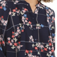 Blusa estampada Sophia Pintuck feminina Charter Club, azul, tamanho grande
