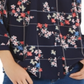 Blusa estampada Sophia Pintuck feminina Charter Club, azul, tamanho grande