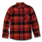 Camisa xadrez de flanela Volcom Big Boy's Cotton Modern Fit, marrom, tamanho 2XL